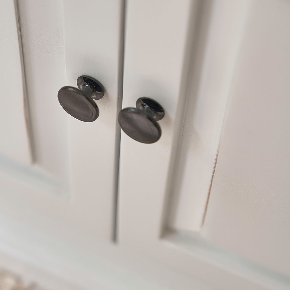 LONDRES - Mueble de TV de madera de caoba y teca blanco 160 cm