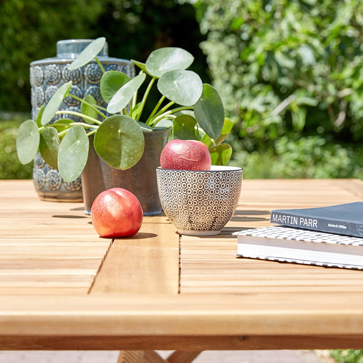 HANOÏ - Mesa de exterior de acacia maciza 6 pers.