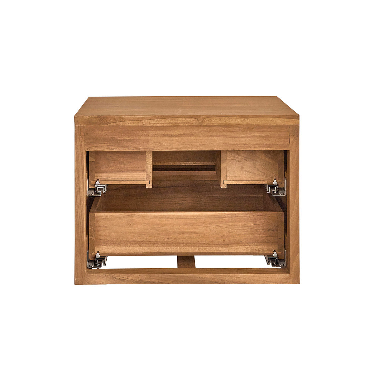 MAË - Mueble bajo lavabo suspendido de teca maciza de 60 cm