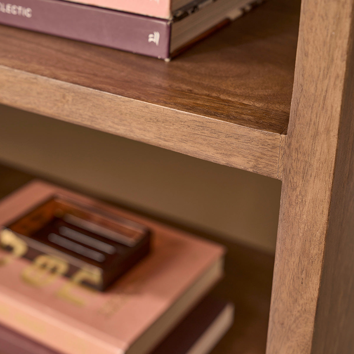 NOVA - Librería de madera maciza de mango, 118 cm