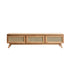 Mueble de TV de mindi macizo y rejilla 160 cm