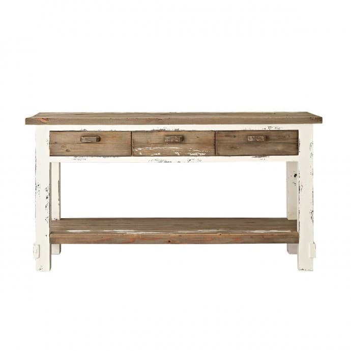 SEZANNE - Mueble de lavabo de madera maciza reciclada 150 cm