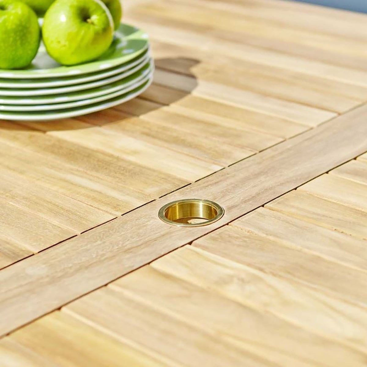 ESTHER - Salón de exterior de teca maciza y cuerda para 8 pers.