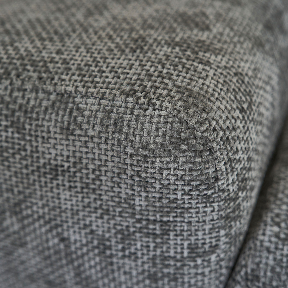 ALPHONSE - Sofá recto de 3 plazas en terciopelo trenzado verde grisáceo