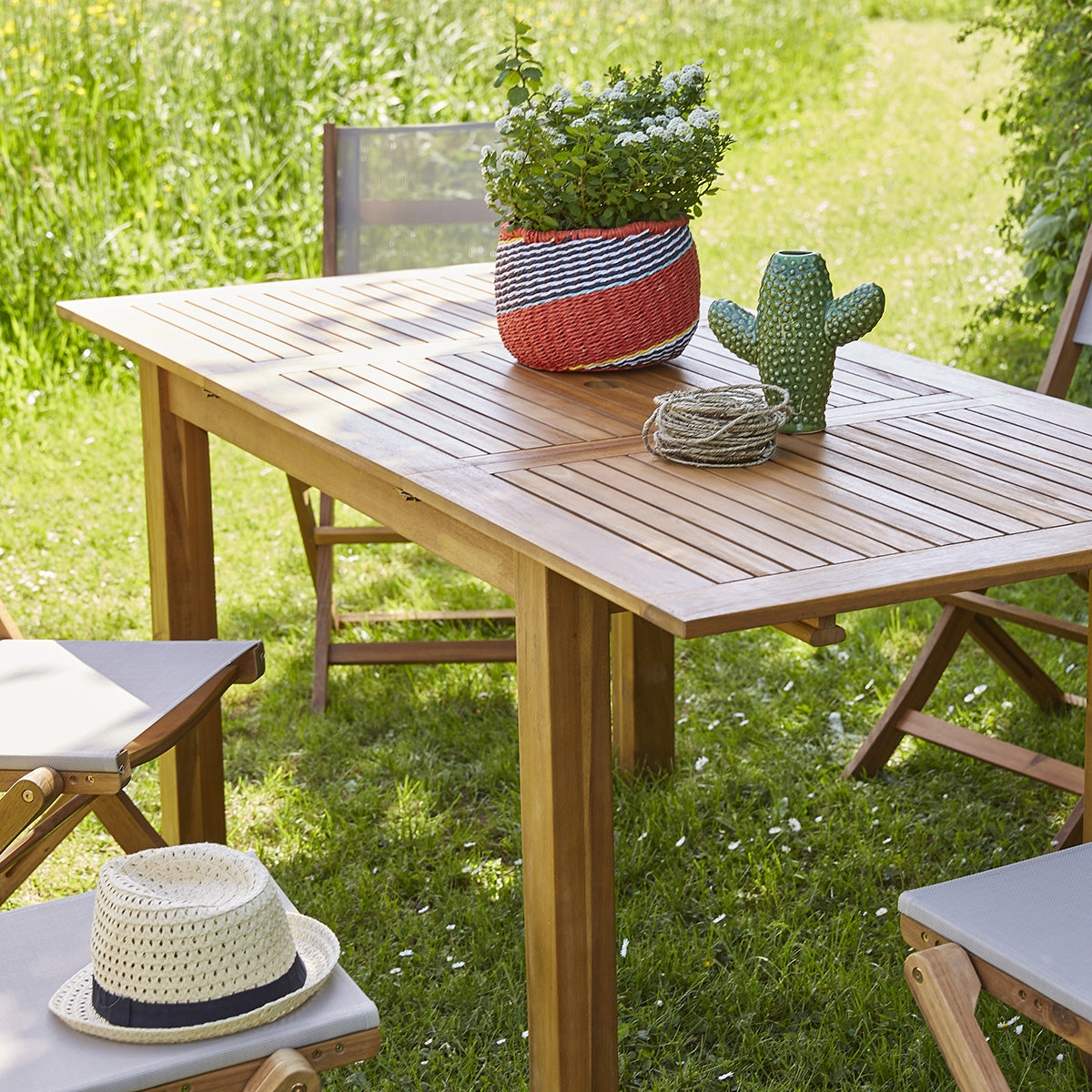 HANOÏ - Salón de exterior de acacia para 6/8 pers.