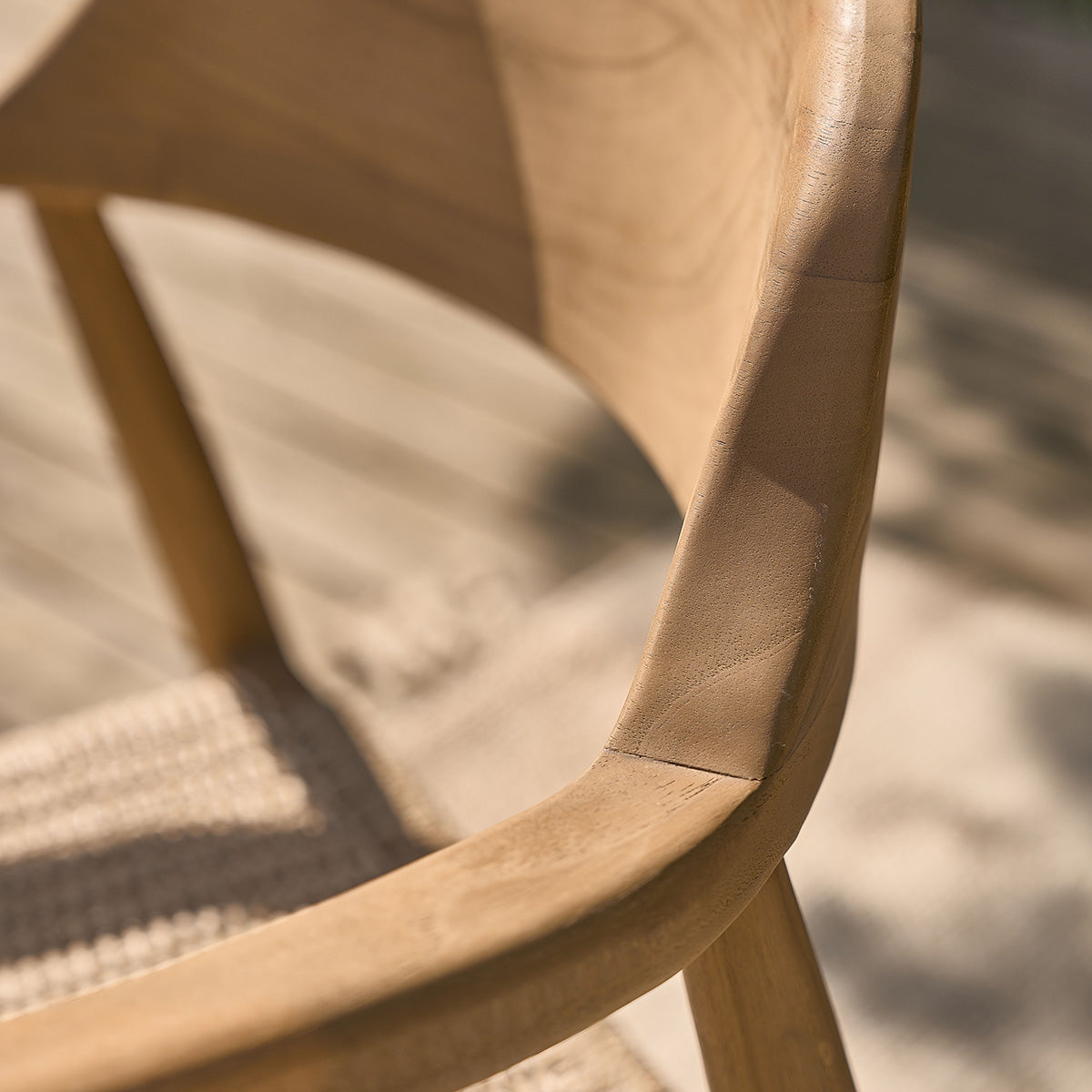 ALIZÉ - Sillón de jardín de teca maciza y cuerda (lote de 2)
