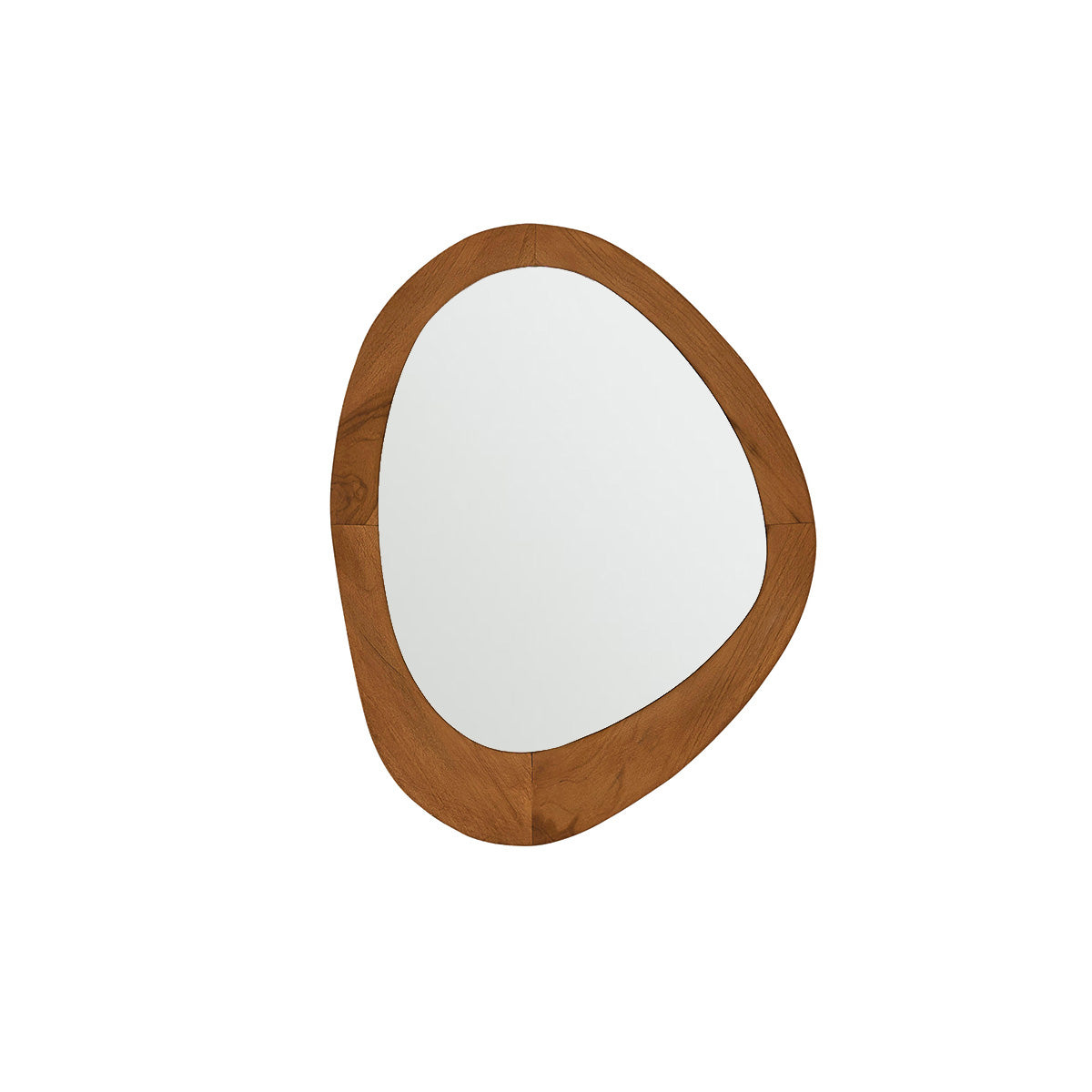 ADELE - Espejo orgánico de madera de teca 75x60 cm