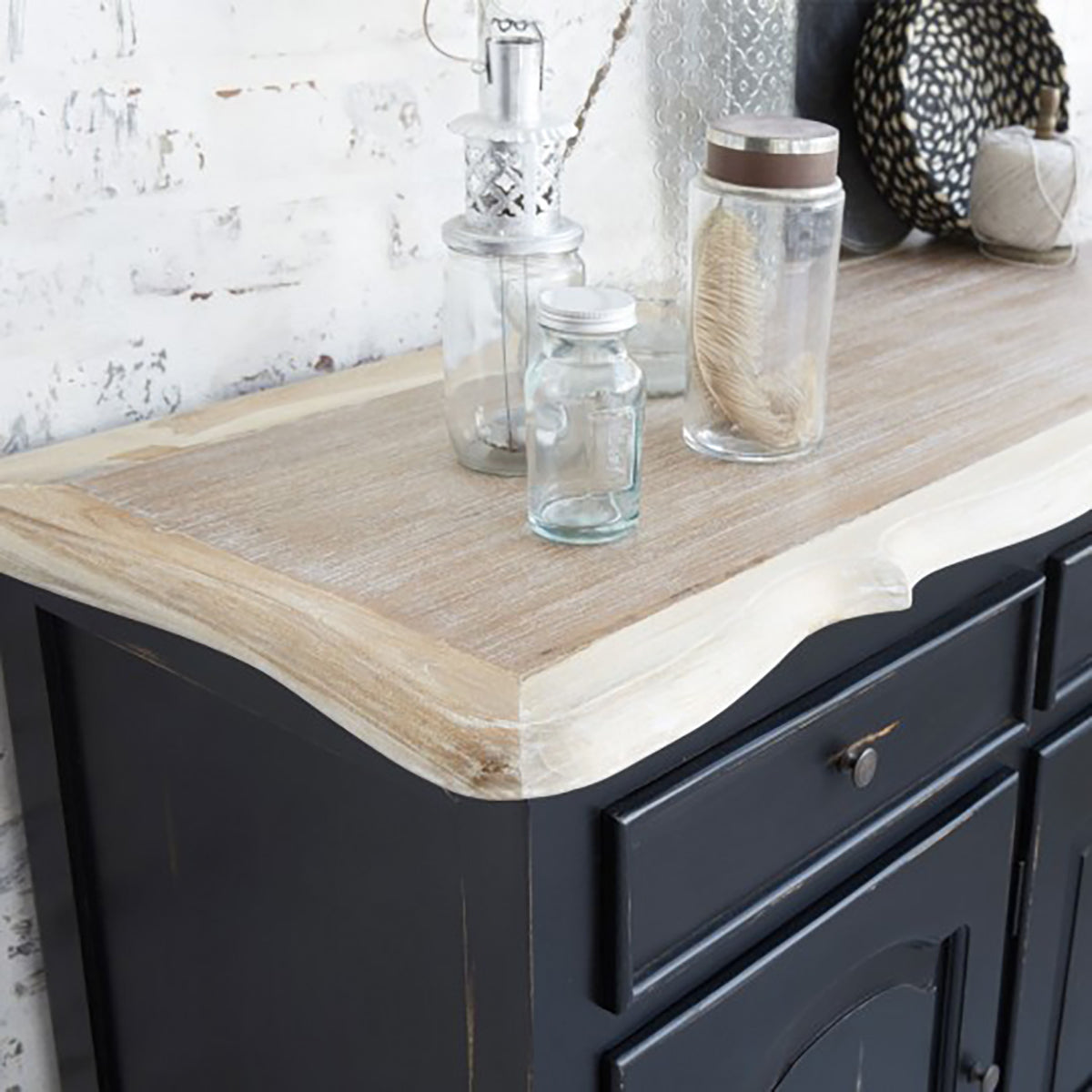 LONDRES - Cómoda de caoba y teca maciza 150 cm