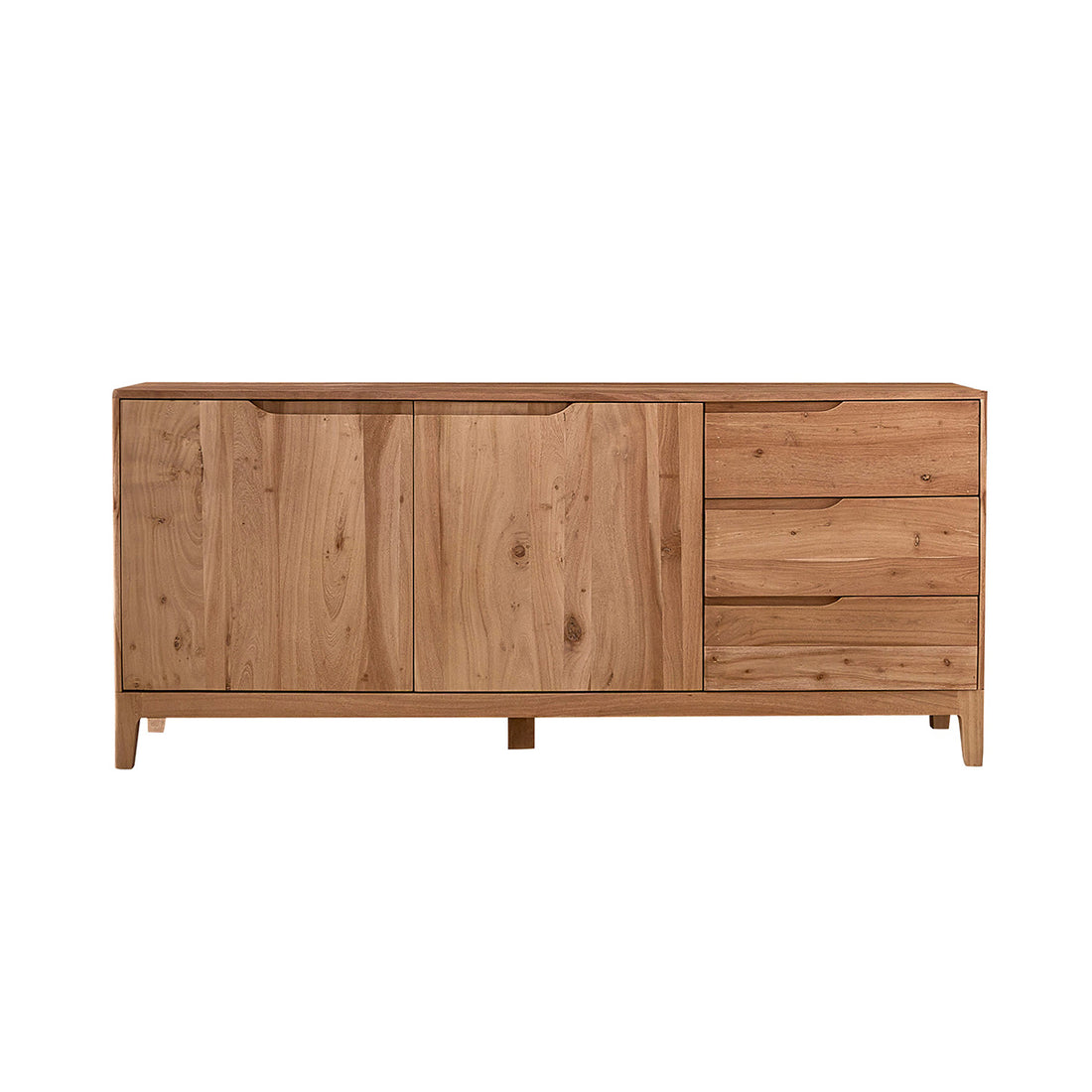 SAMSO - Aparador de madera maciza de acacia de 170 cm
