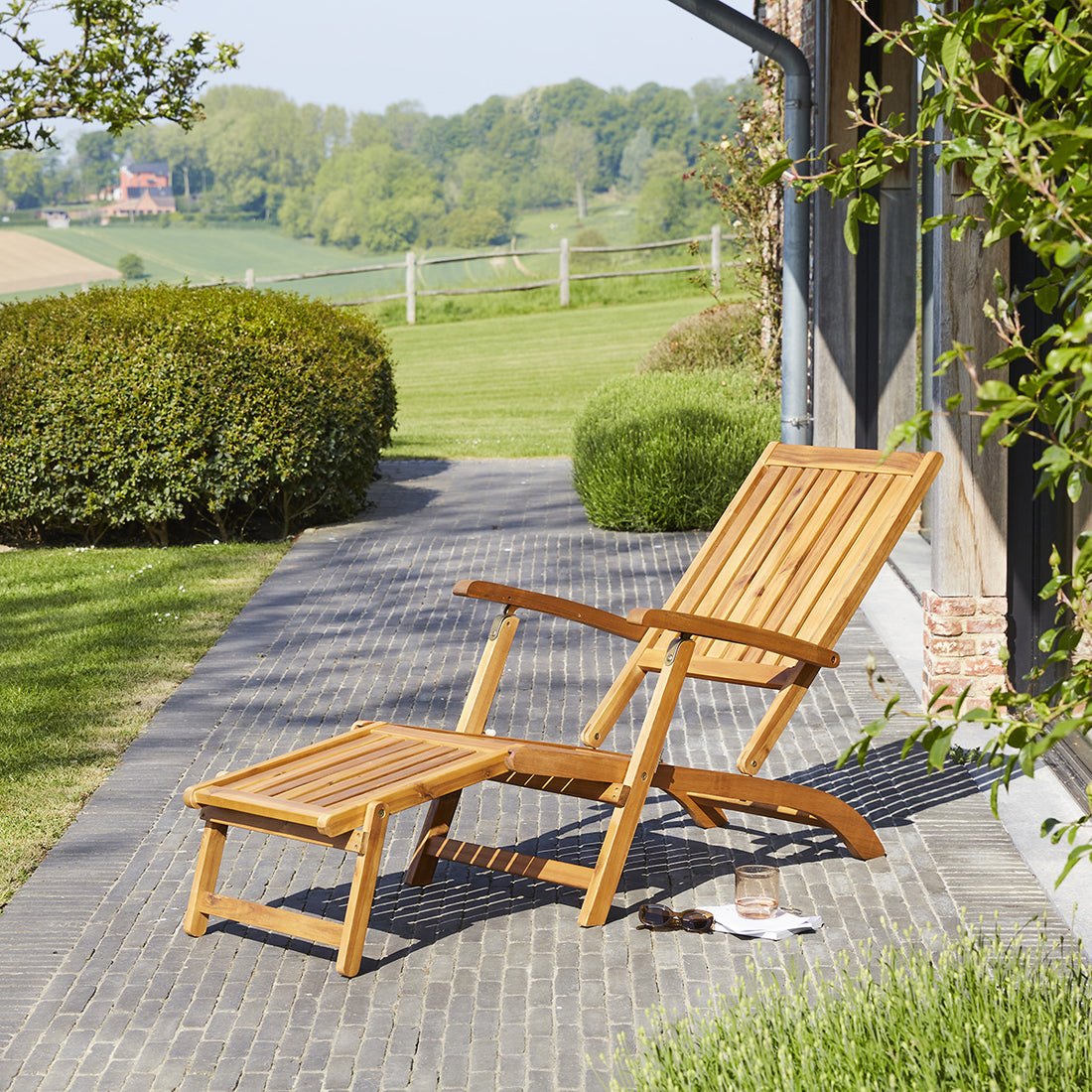 HANOÏ - Tumbona de acacia maciza