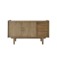 Mueble de lavabo de mindi macizo 135 cm