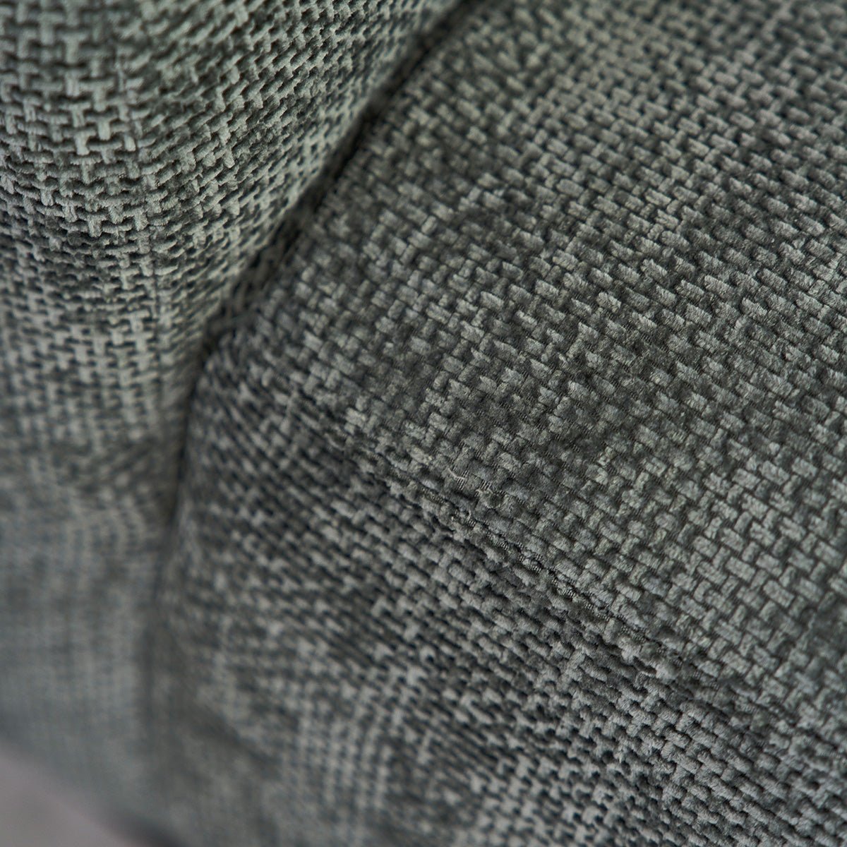 ALPHONSE - Sofá recto de 4 plazas en terciopelo trenzado verde grisáceo