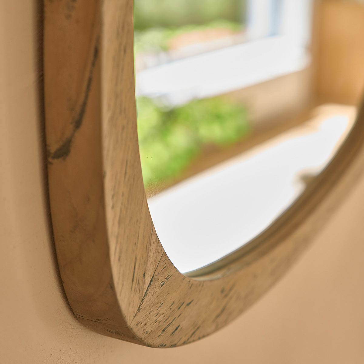 AUSTIN - Espejo de teca maciza reciclada de 70 cm
