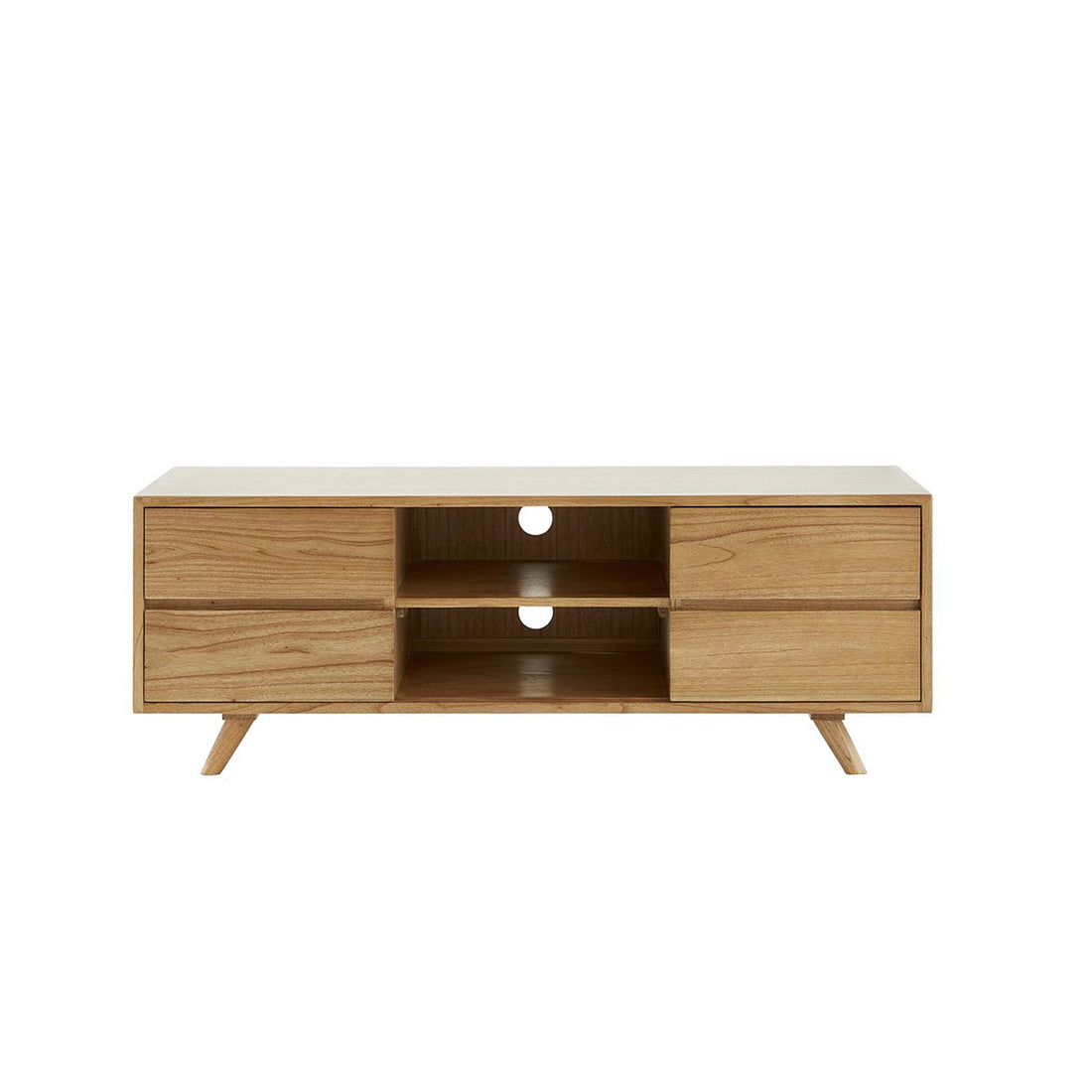 TILO - Mueble de TV de mindi macizo 140 cm
