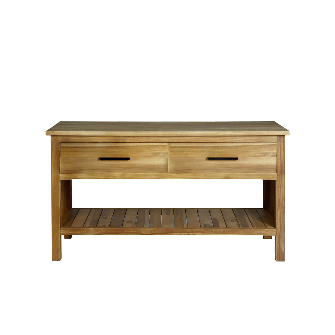 MARLI - Mueble de lavabo de teca maciza 135 cm