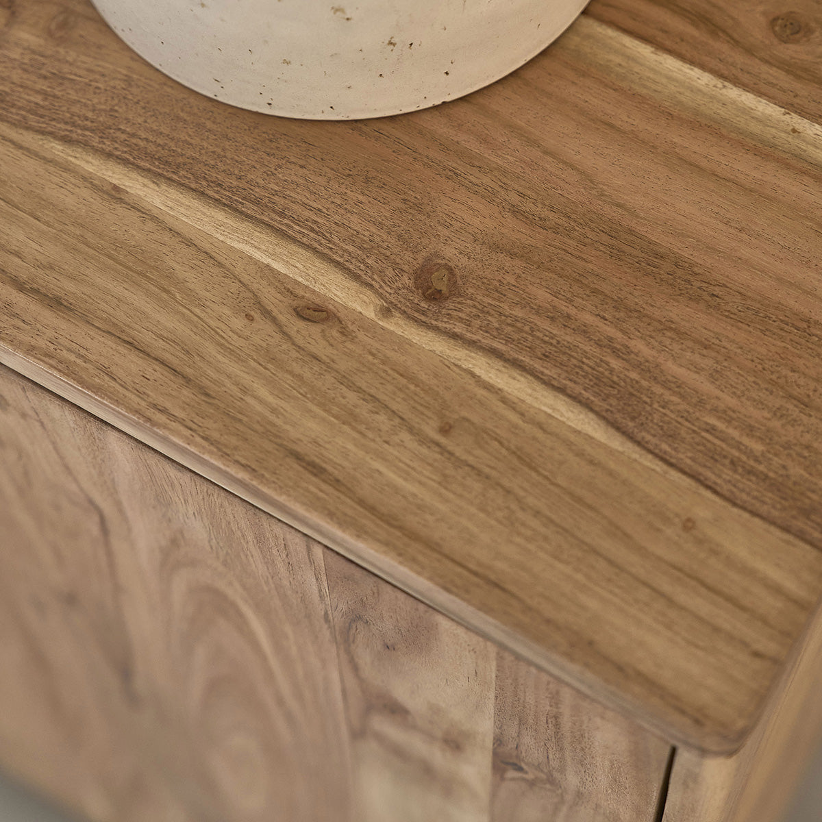 SAMSO - Aparador de acacia maciza de 100 cm