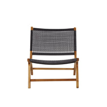 Sillón de teca maciza y tejido