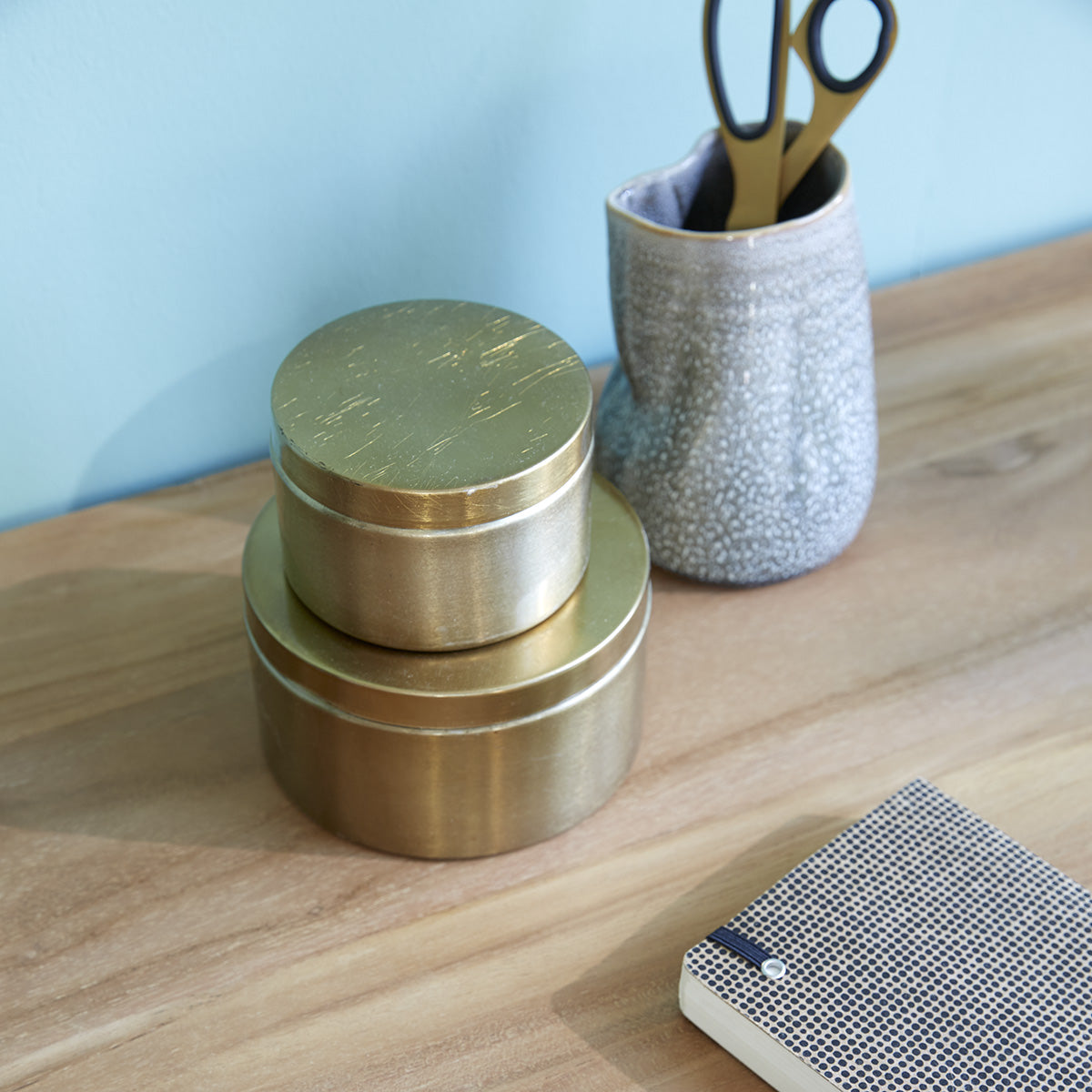 ISAURE - Escritorio de teca maciza de 130 cm