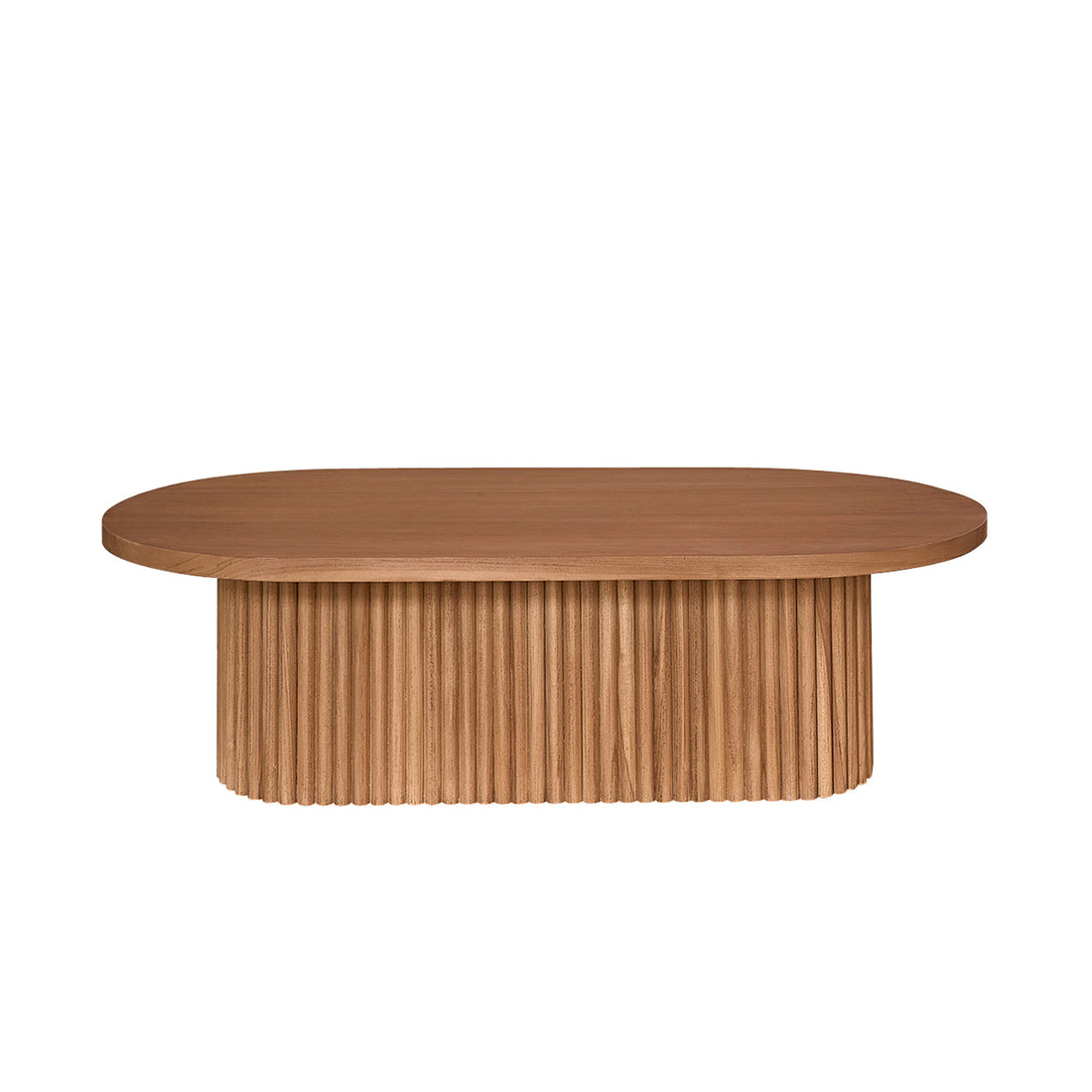 COLINE - Mesa baja de teca maciza de 120 cm