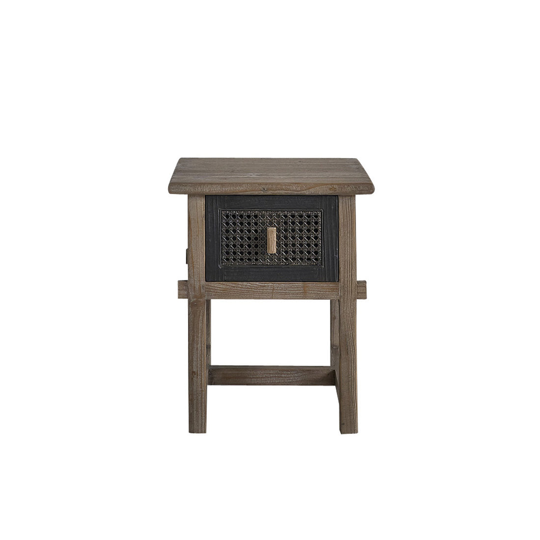 JUNKO - Mesita de noche de madera maciza reciclada 45 cm