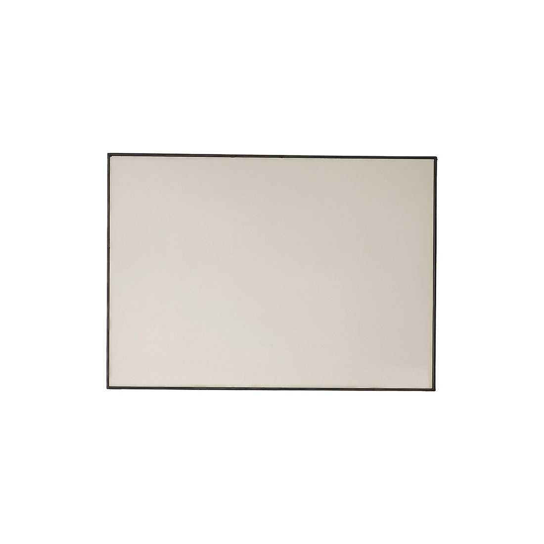 OLIVIA - Espejo rectangular de metal negro 70x50 cm