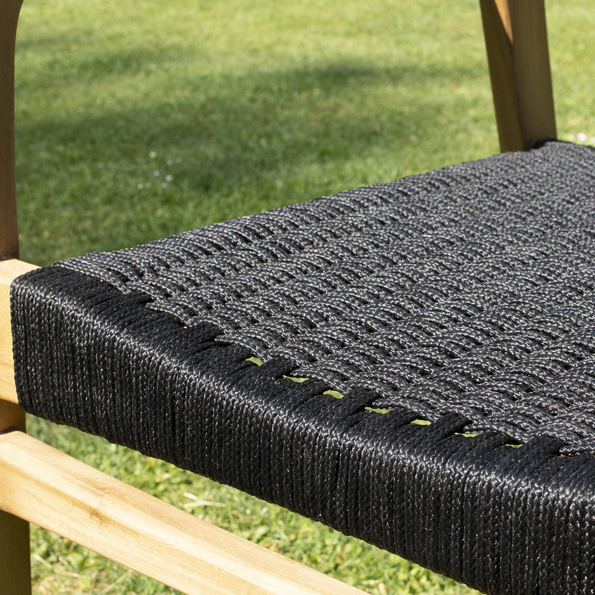 ESTHER - Salón de exterior de teca maciza y cuerda para 8 pers.