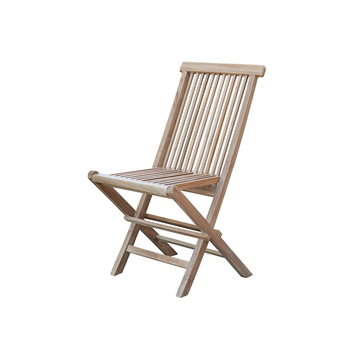 MIDLAND - Silla de jardín plegable de teca maciza