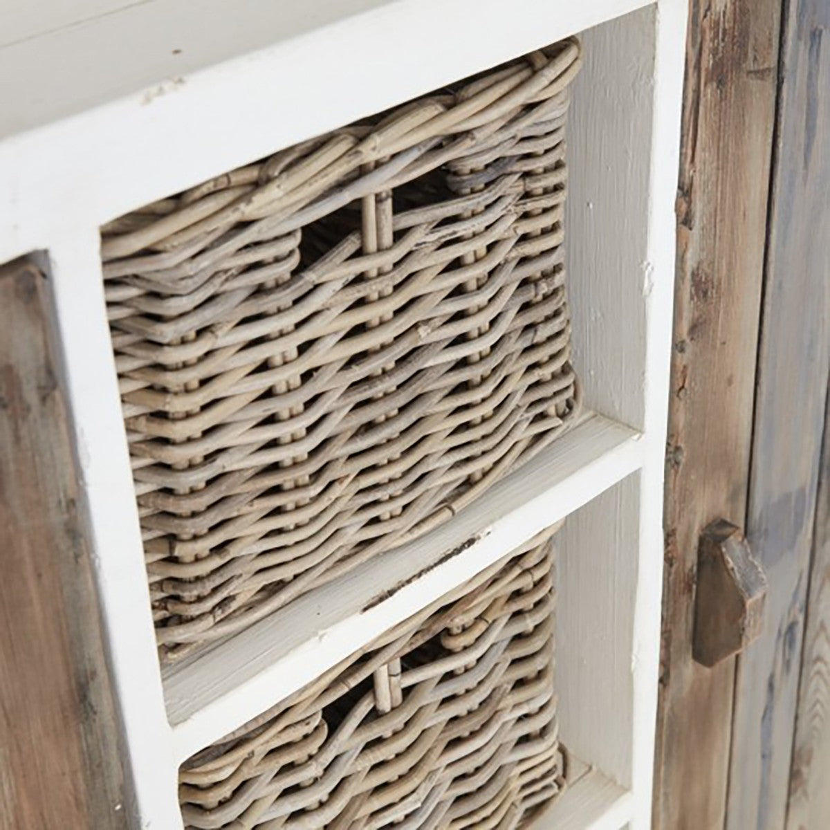 HONFLEUR - Vajillero de madera maciza reciclada 140 cm