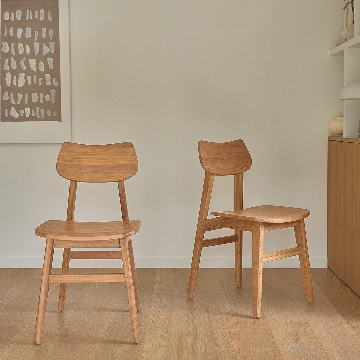 ADELE - Silla de teca maciza