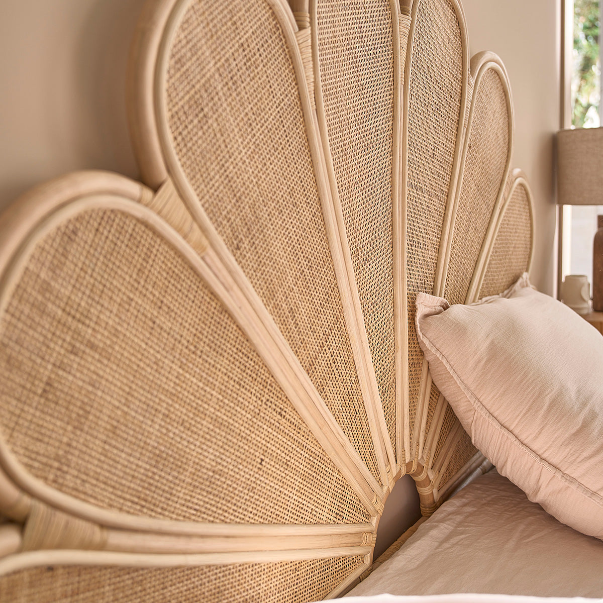 ROMY - Cabecero de ratán y rejilla 160 cm