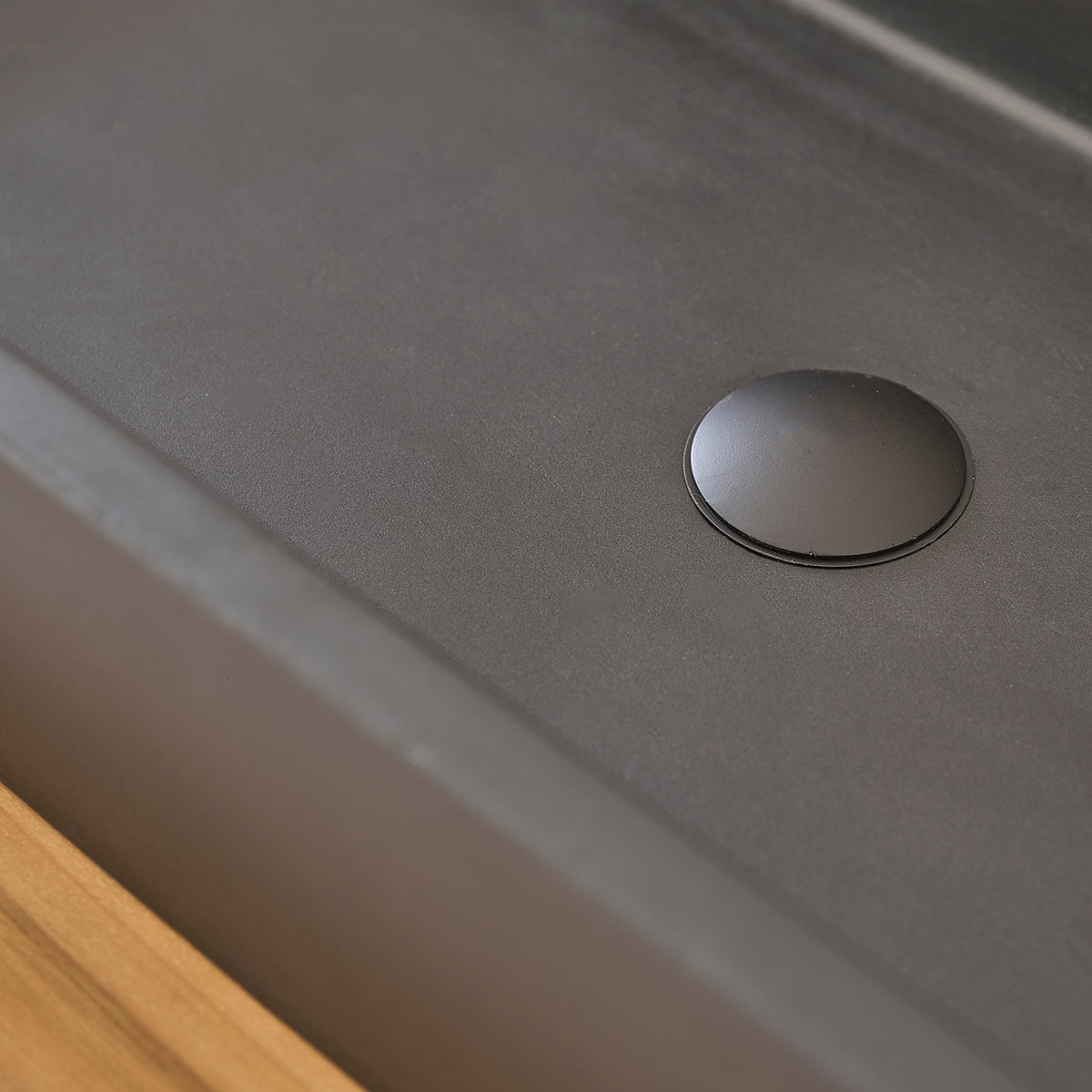 IRIS - Lavabo de hormigón negro 100x37 cm