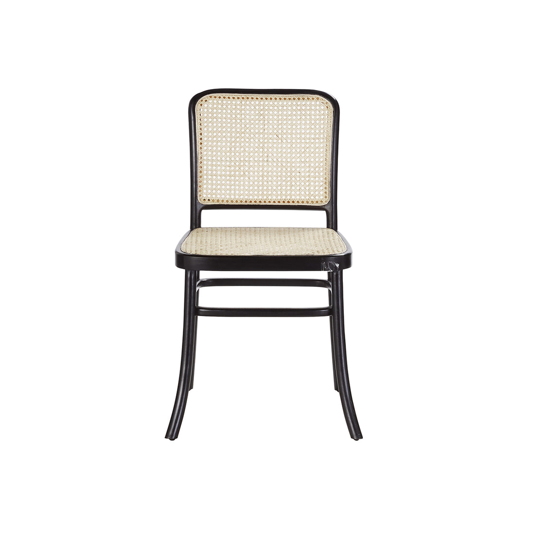 ARON - Silla de caoba maciza y rejilla