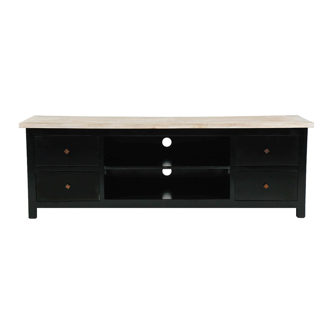 LONDRES - Mueble de TV de caoba y teca maciza 180 cm