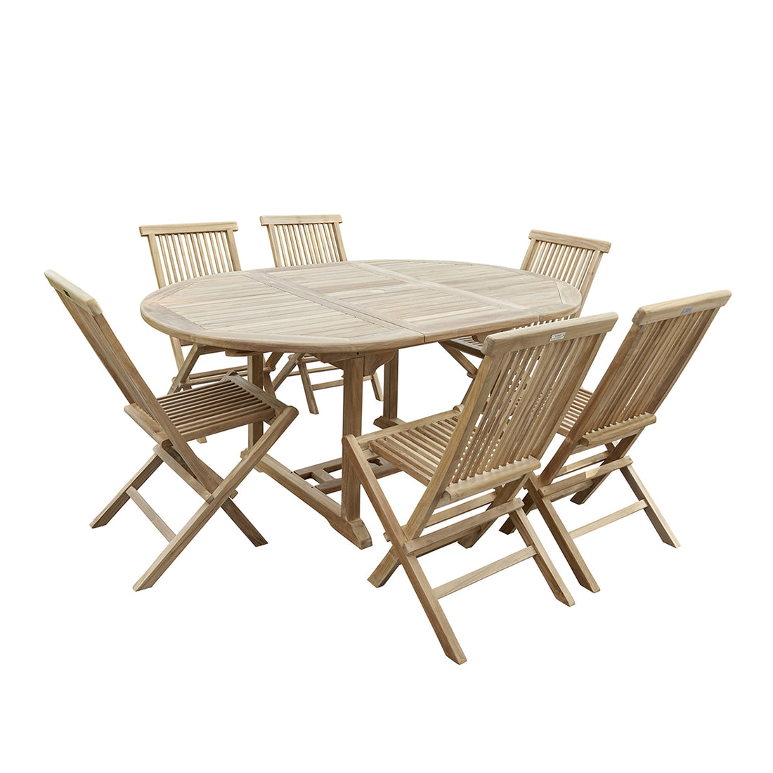 MIDLAND - Salón de exterior extensible de teca maciza para 6/8 pers.