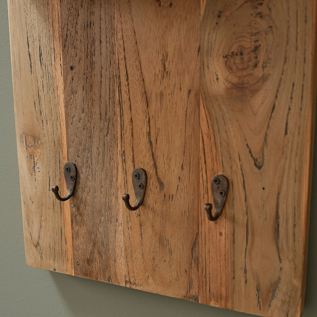 AUSTIN - Estantería de pared de teca maciza reciclada  100