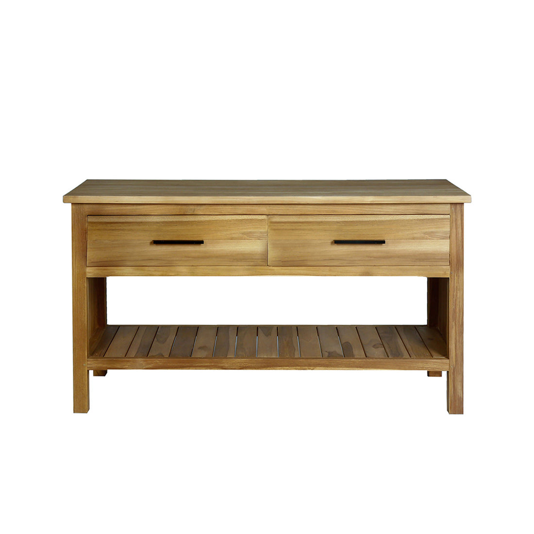 MARLI - Mueble de lavabo de teca maciza 135 cm