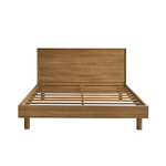 Cama de teca maciza de 180 cm con somier