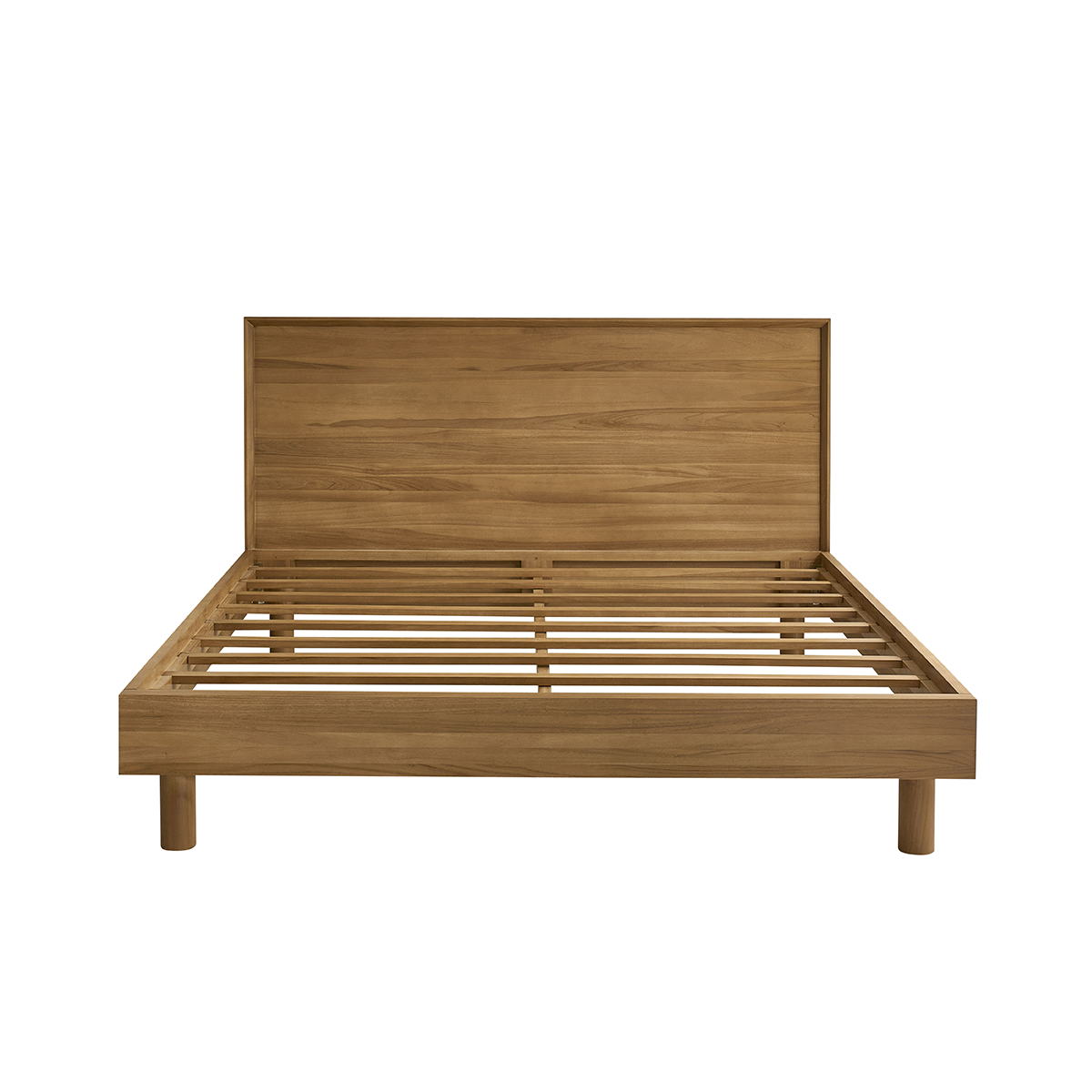 GUSTAVE - Cama de teca maciza de 180 cm con somier