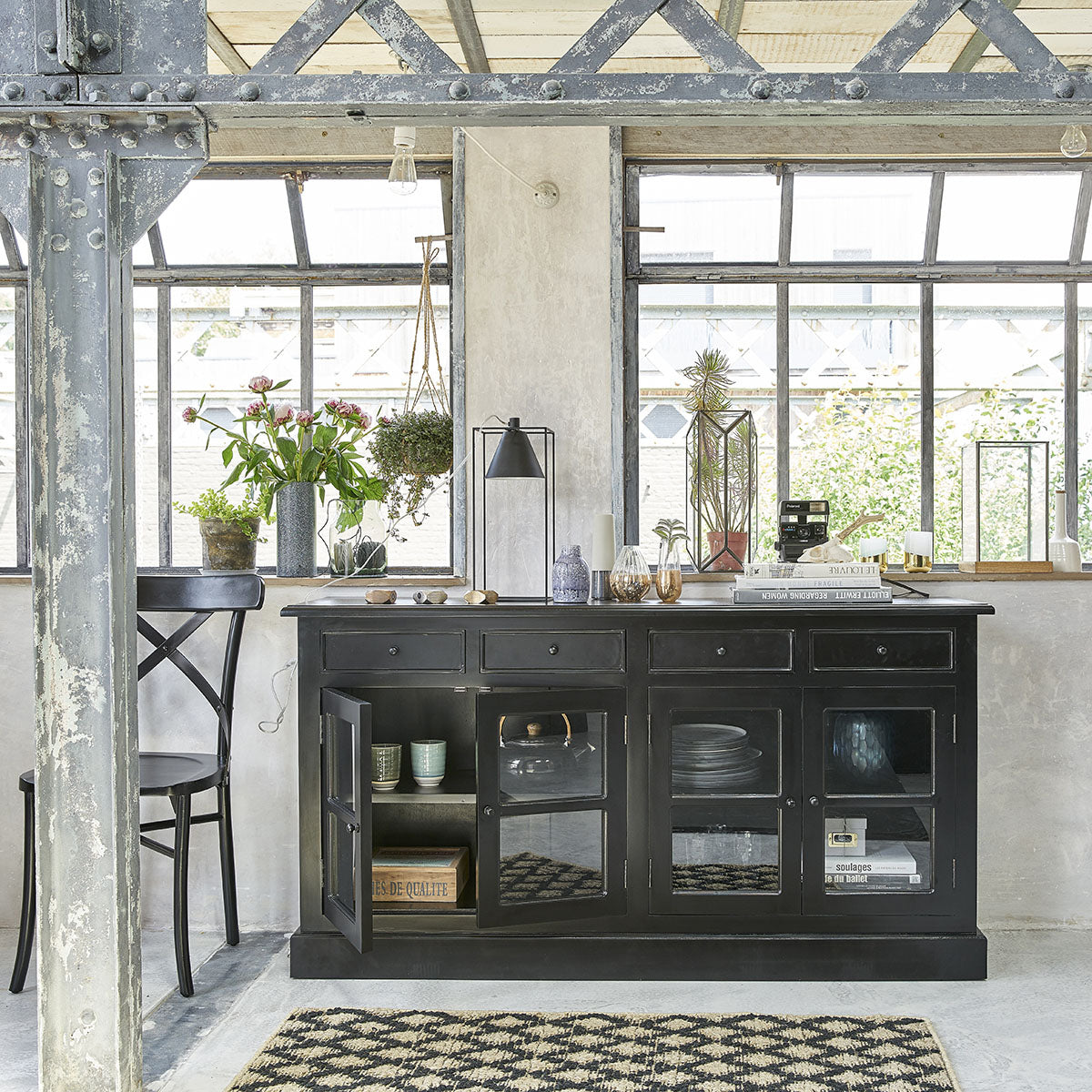 SOHO - Aparador de caoba maciza 160 cm