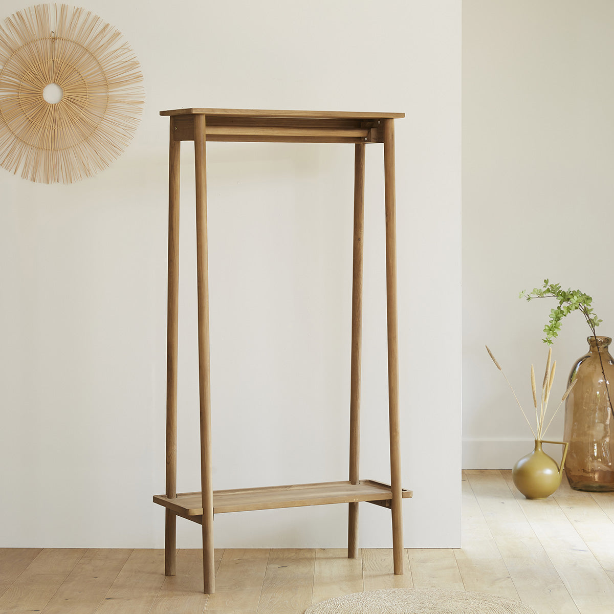 BOSTON - Perchero de teca maciza 85 cm