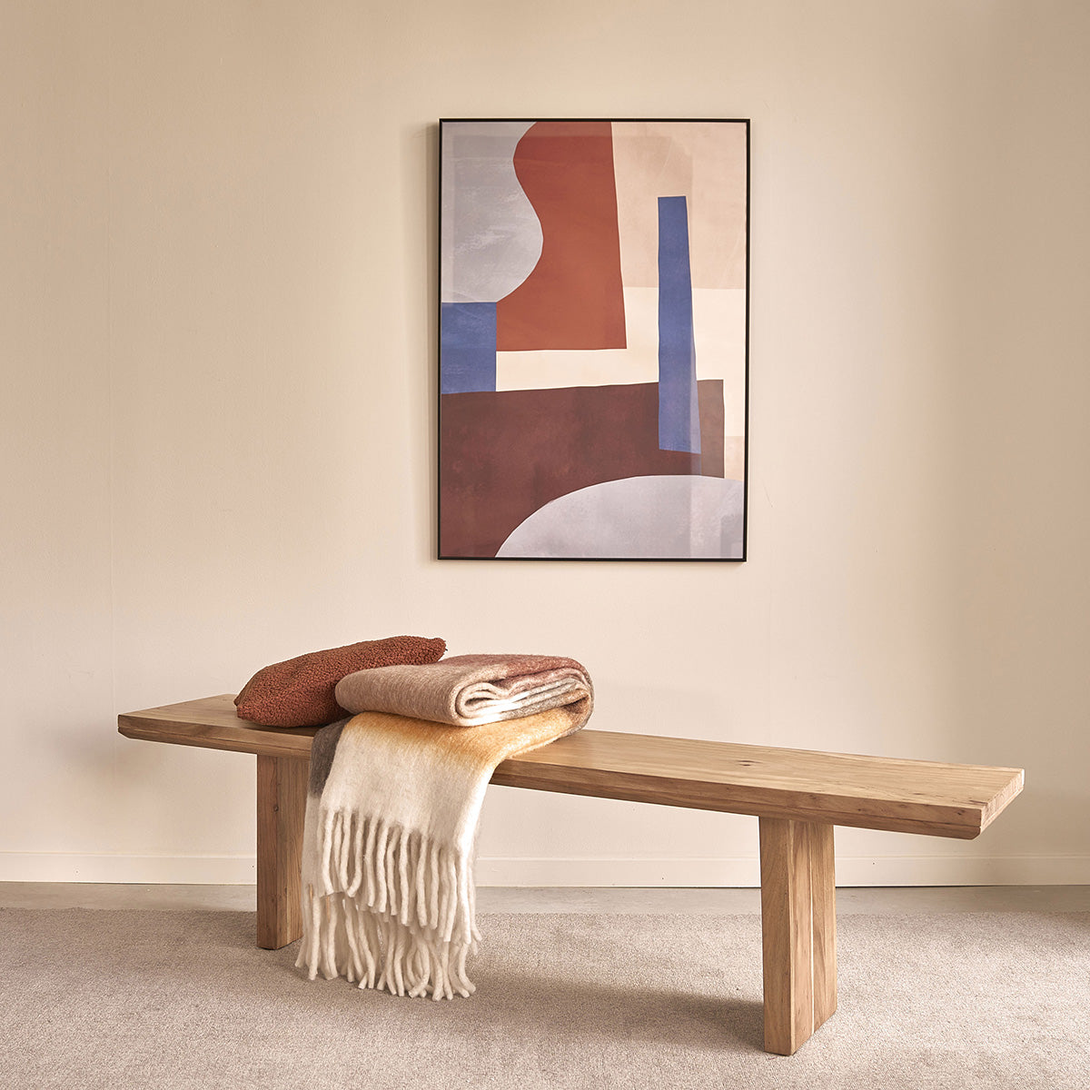 CALI - Banco de acacia maciza de 175 cm