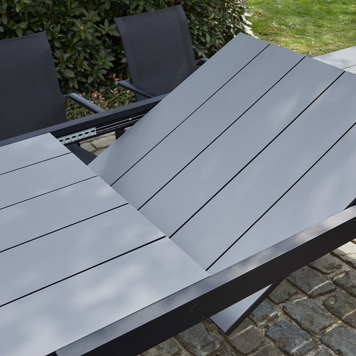 HPLSTAR - Mesa de exterior extensible de aluminio para 6/10 pers.