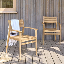 Sillón de exterior de teca maciza (juego de 2)
