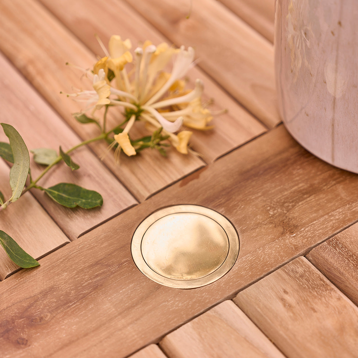 AMBRE - Conjunto de muebles de jardín de teca maciza para 8 personas