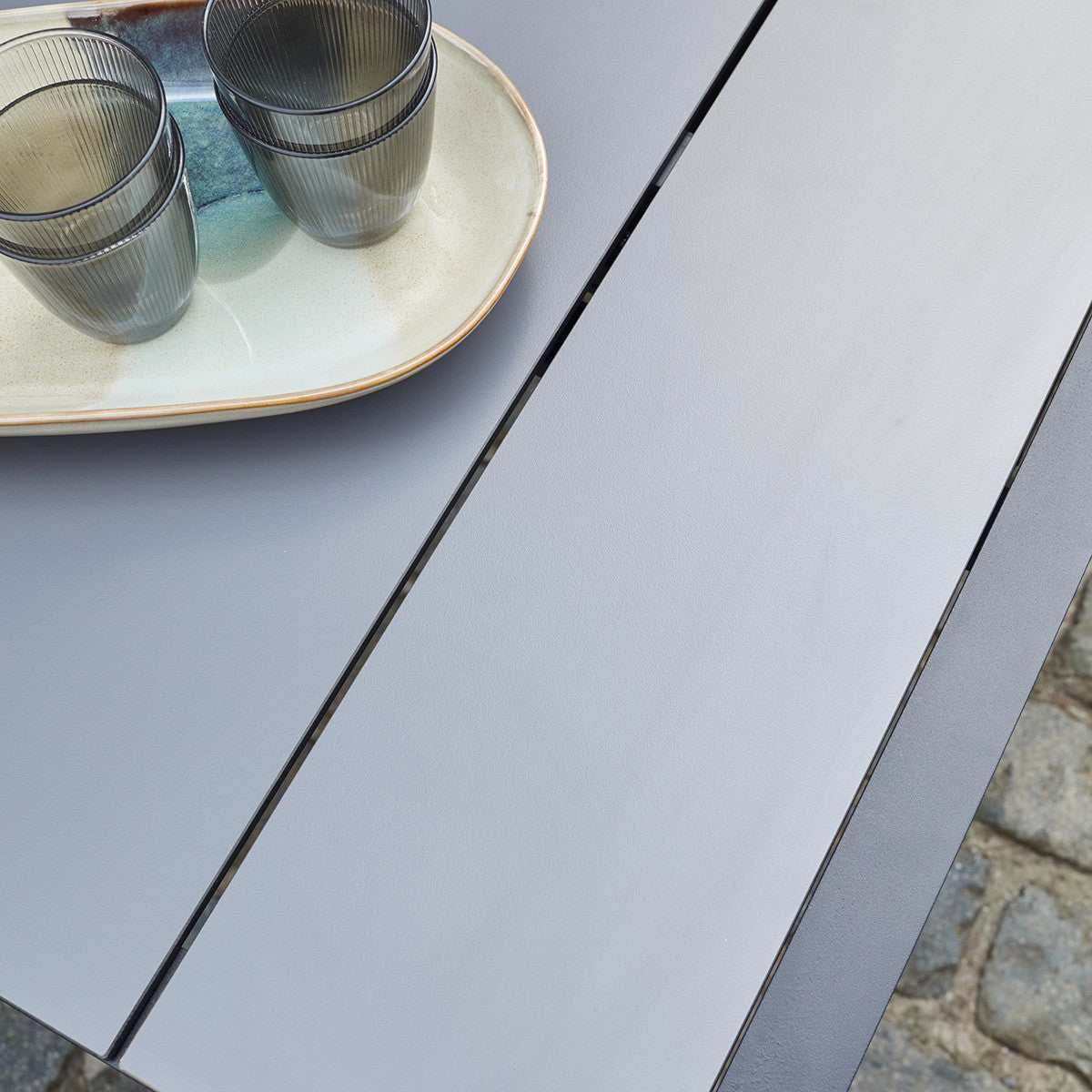 HPLSTAR - Mesa de exterior extensible de aluminio para 6/10 pers.