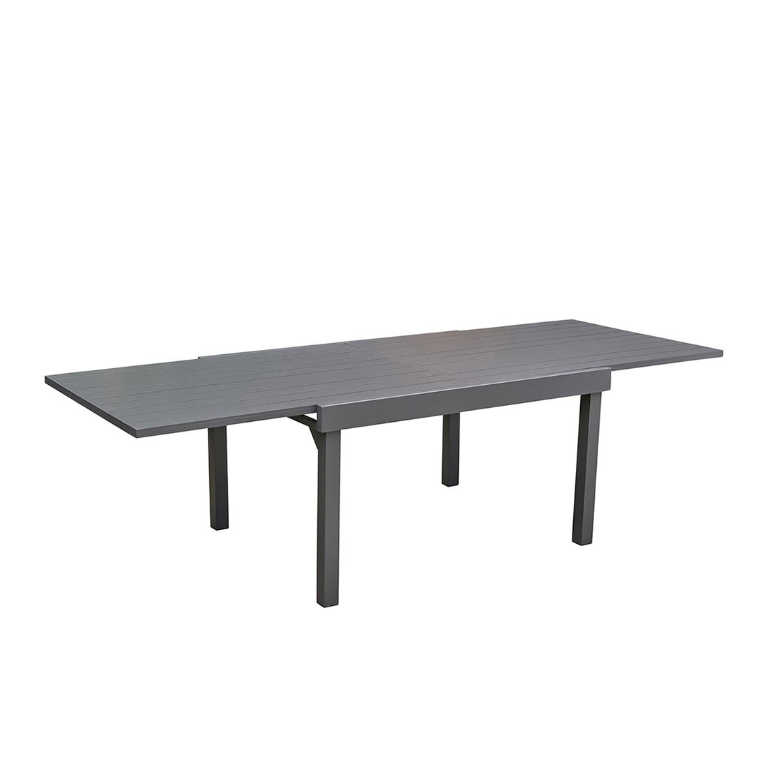 MODULO - Mesa de exterior extensible de aluminio gris para 6/10 pers.