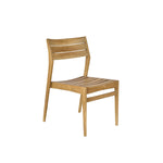 Silla de exterior de teca maciza