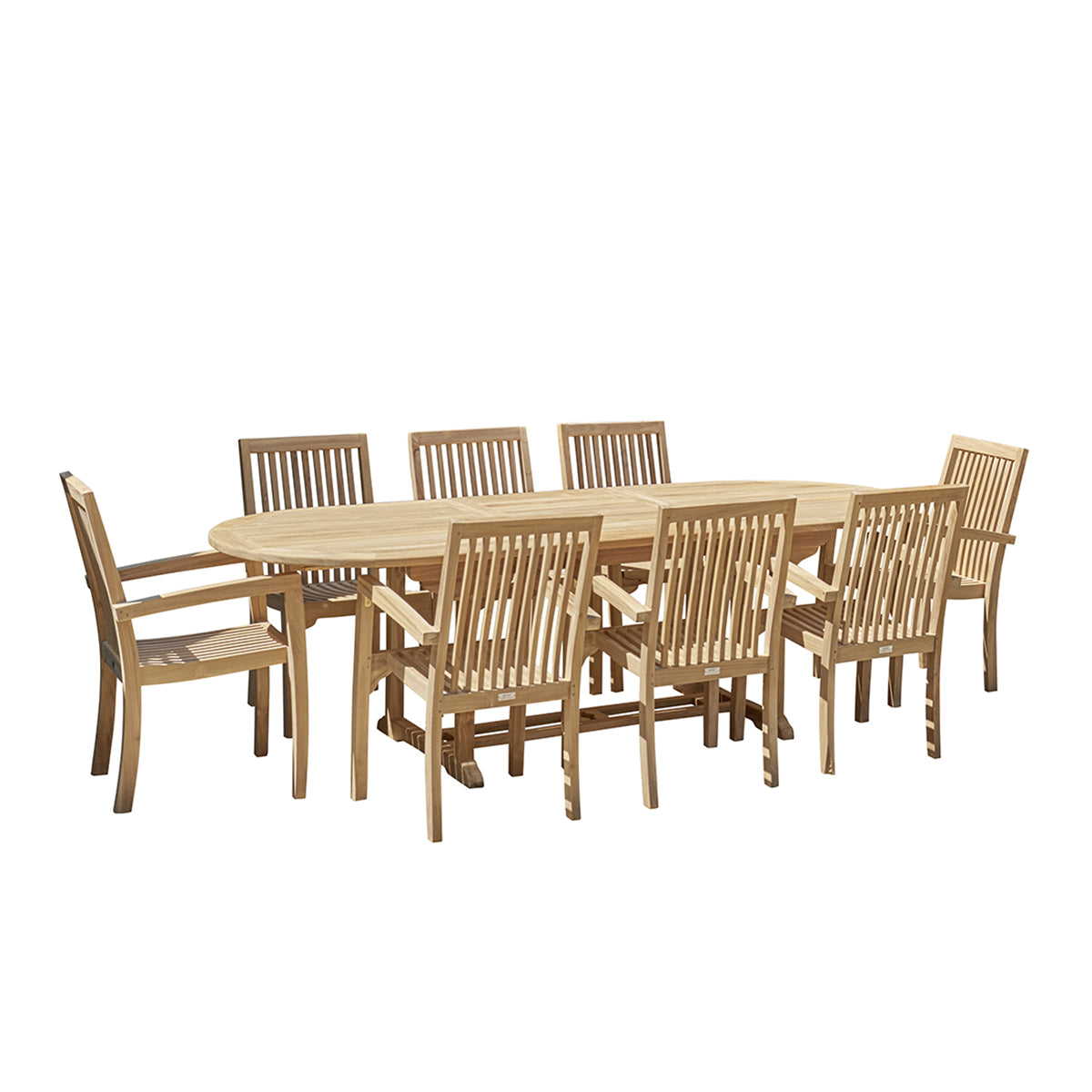 MIDLAND - Salón de exterior de teca maciza extensible para 8/10 pers.