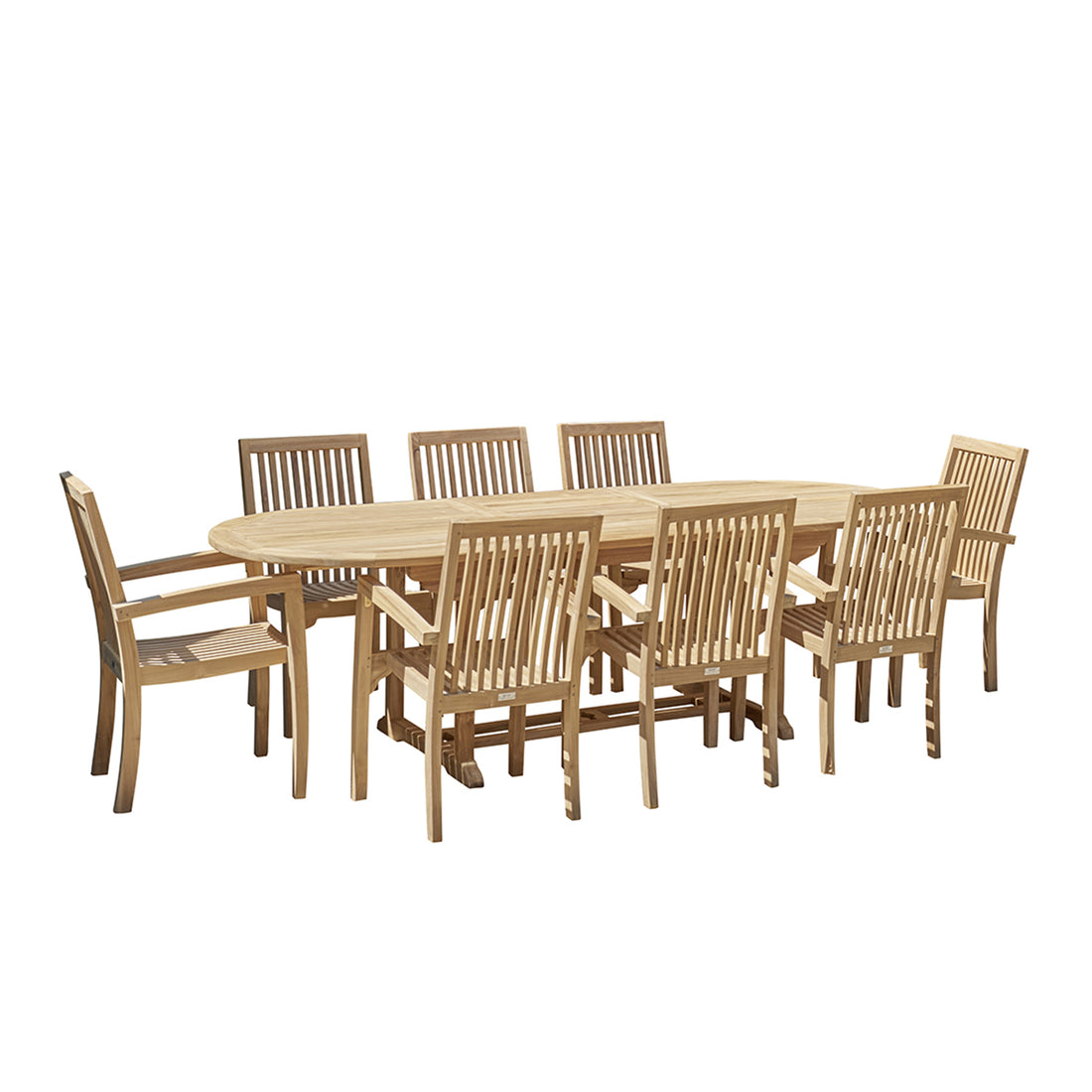 MIDLAND - Salón de exterior de teca maciza extensible para 8/10 pers.
